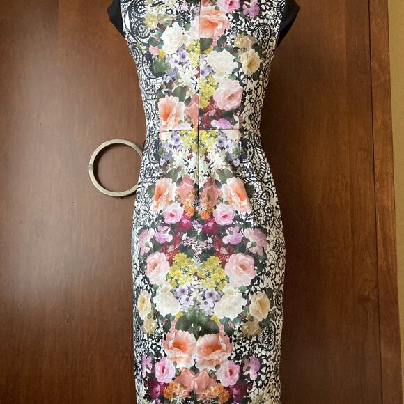 Joseph Ribkoff Floral Print Dress size 4 - Picture 6 of 13